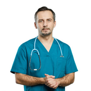 Men V-Neck Scrub Top